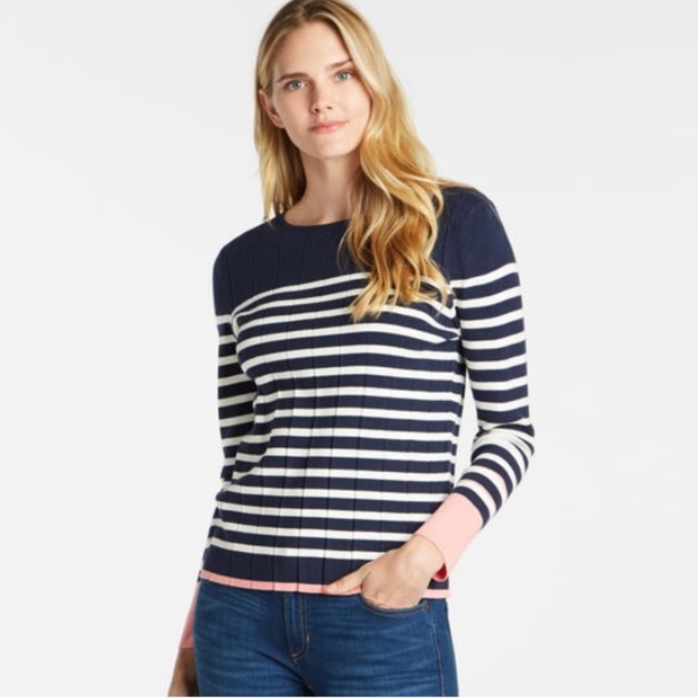 Nautica Stripe Colorblock Crewneck Sweater M